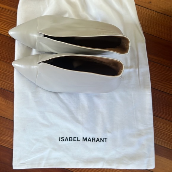 Isabel Marant ARFEE LEATHER ANKLE BOOTS IN PANNA size 41 - Picture 9 of 9